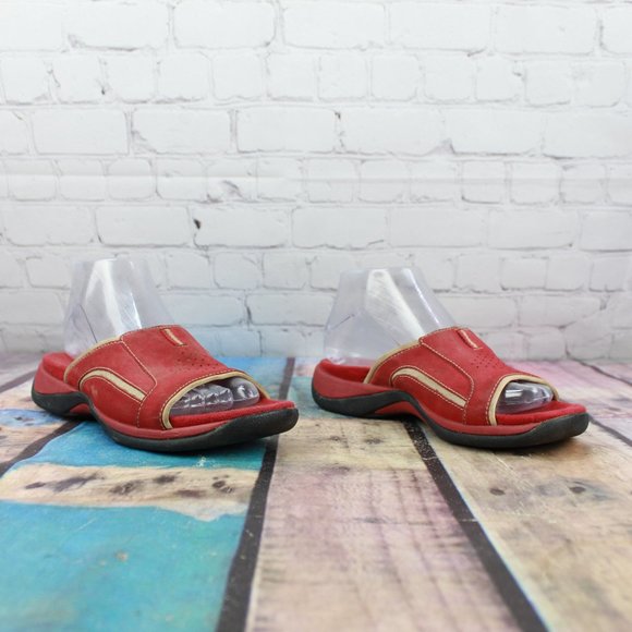 CLARKS Springers Open Toe Slide Sandals Size 6.5 - Picture 2 of 9